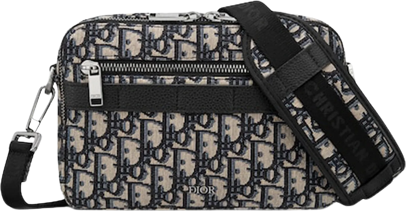 Dior Safari Messenger Bag Dior Oblique Jacquard Beige/Black